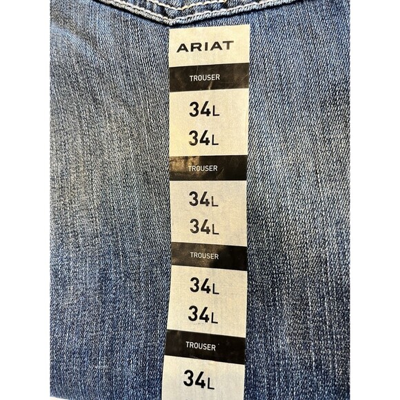 Ariat Jeans Wide Leg NWT Tag Sz 34L Womens Mid Rise Trouser Raw Hem Anabelle - Picture 10 of 12